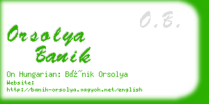 orsolya banik business card